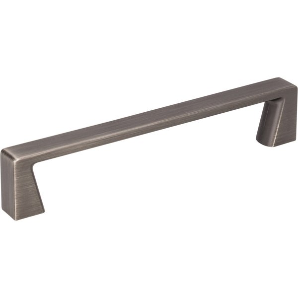 Jeffrey Alexander 128 mm Center-to-Center Brushed Pewter Square Boswell Cabinet Pull 177-128BNBDL